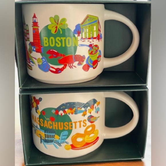 Starbucks Accessories - (2) Starbucks, discovery series Boston mugs